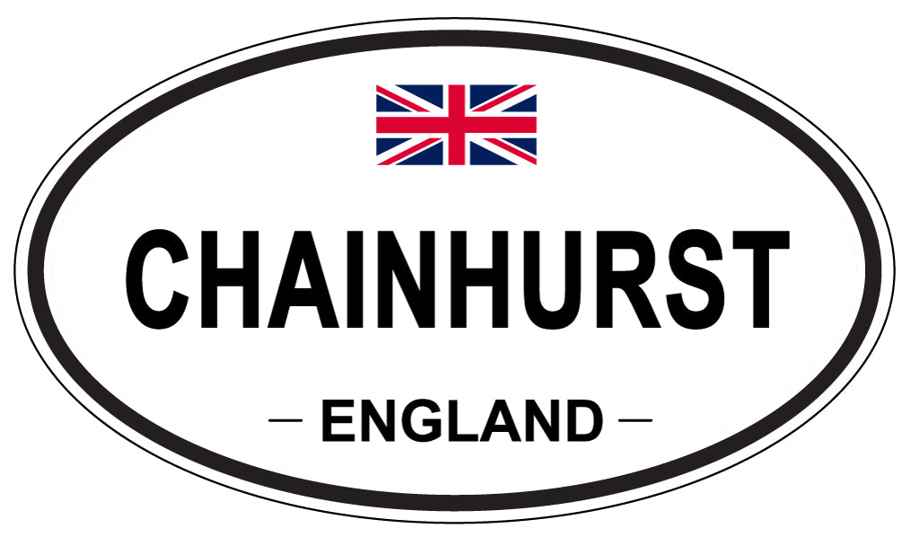 CHAINHURST, ENGLAND - Oval Sticker