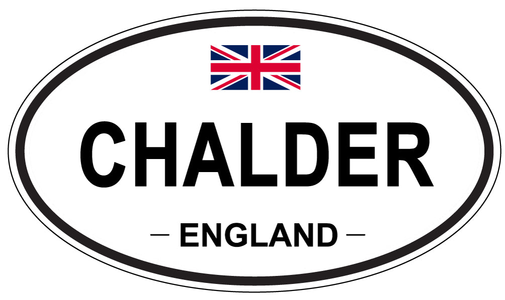 CHALDER, ENGLAND - Oval Sticker
