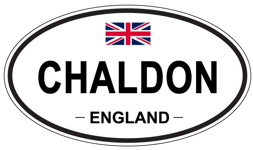 CHALDON, ENGLAND - Oval Sticker