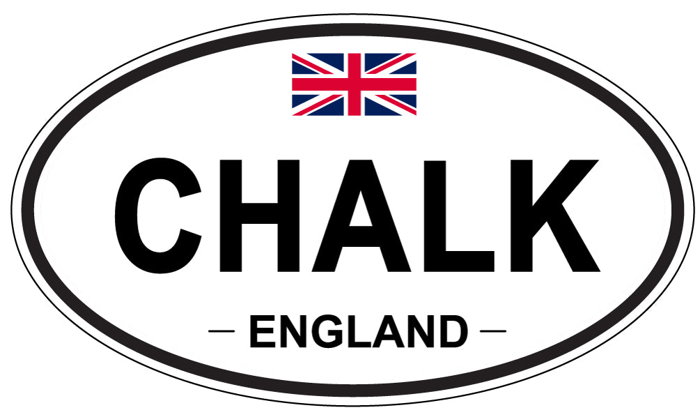CHALK, ENGLAND - Oval Sticker