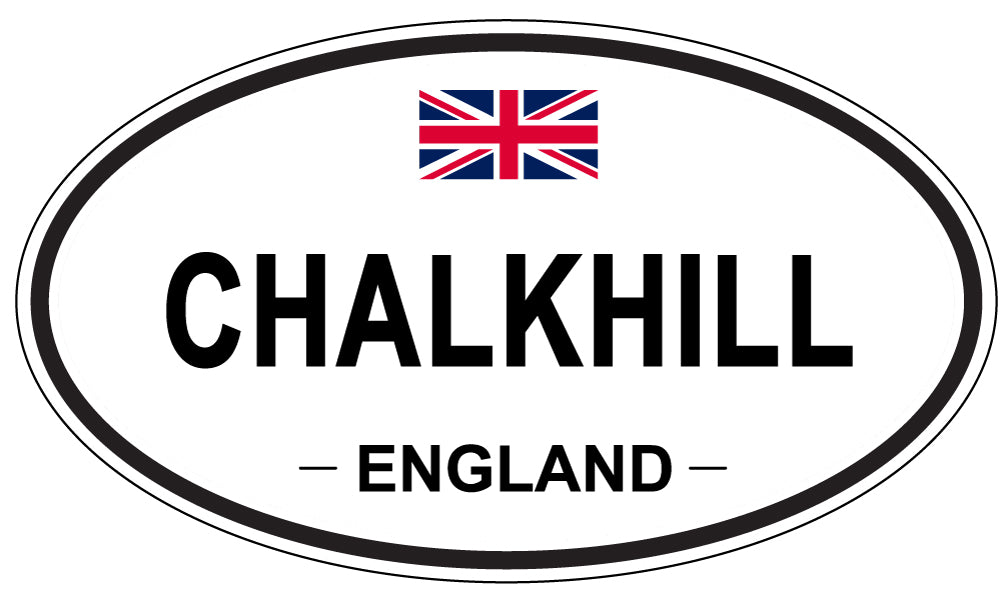 CHALKHILL, ENGLAND - Oval Sticker