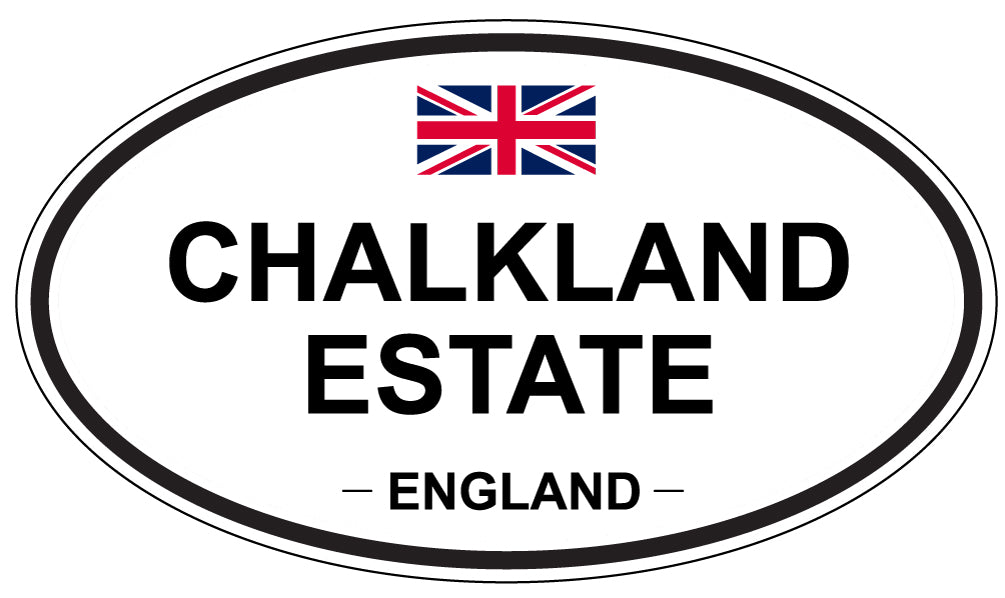 CHALKLAND ESTATE, ENGLAND - Oval Sticker