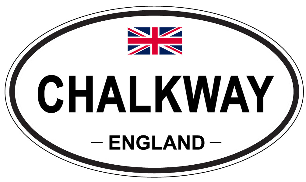 CHALKWAY, ENGLAND - Oval Sticker
