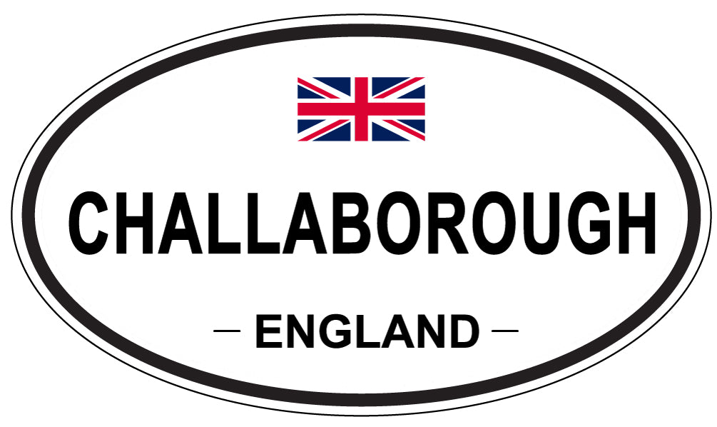 CHALLABOROUGH, ENGLAND - Oval Sticker