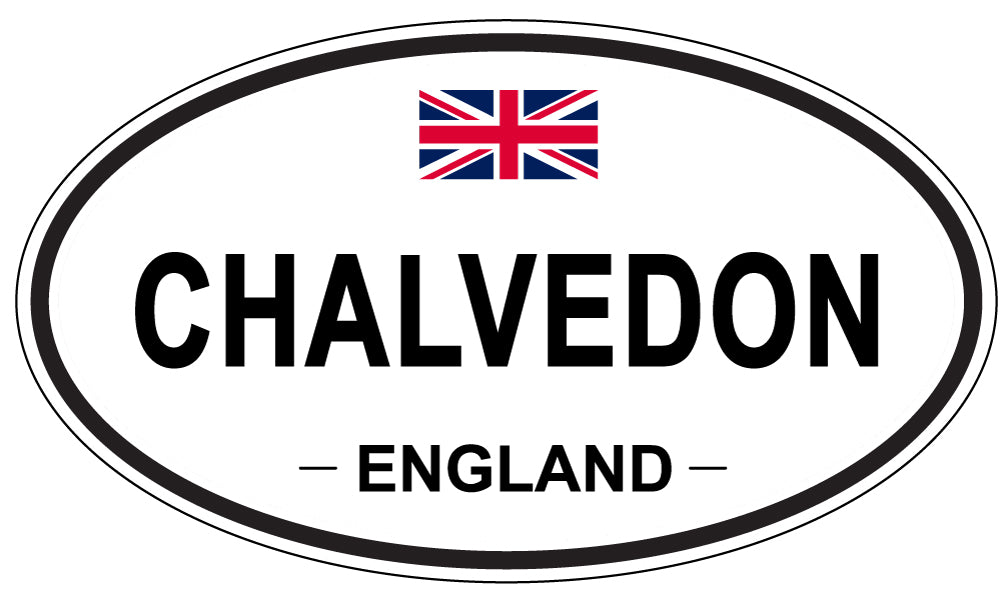CHALVEDON, ENGLAND - Oval Sticker