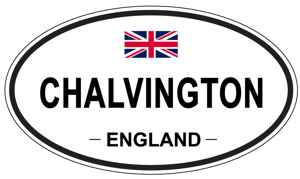 CHALVINGTON, ENGLAND - Oval Sticker