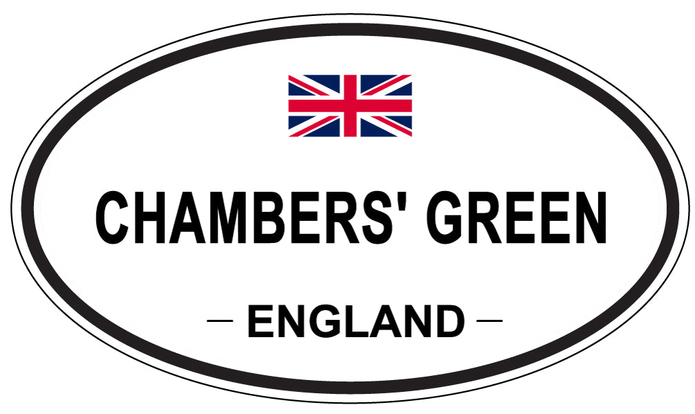 CHAMBERS' GREEN, ENGLAND - Oval Sticker