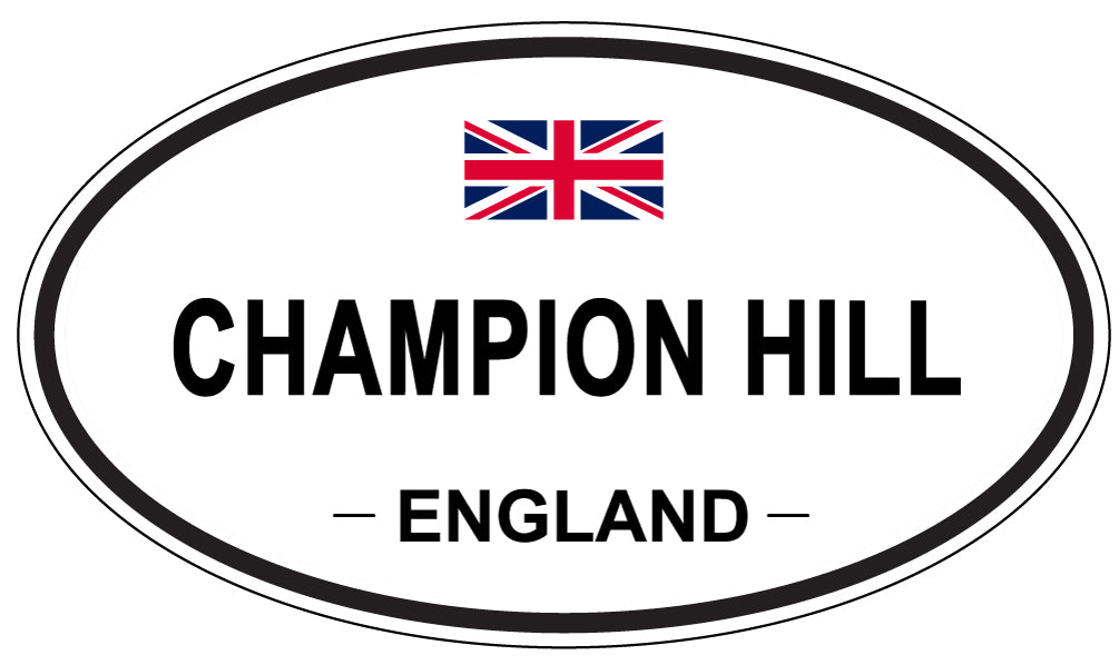 CHAMPION HILL, ENGLAND - Oval Sticker