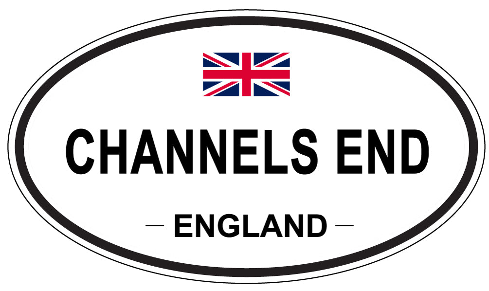 CHANNELS END, ENGLAND - Oval Sticker