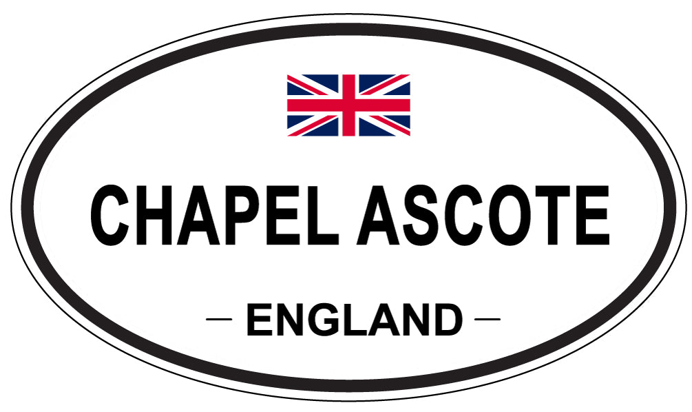 CHAPEL ASCOTE, ENGLAND - Oval Sticker
