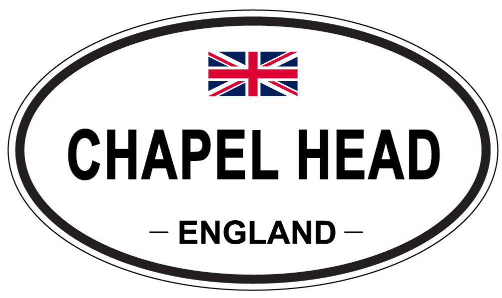 CHAPEL HEAD, ENGLAND - Oval Sticker