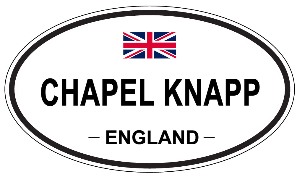 CHAPEL KNAPP, ENGLAND - Oval Sticker