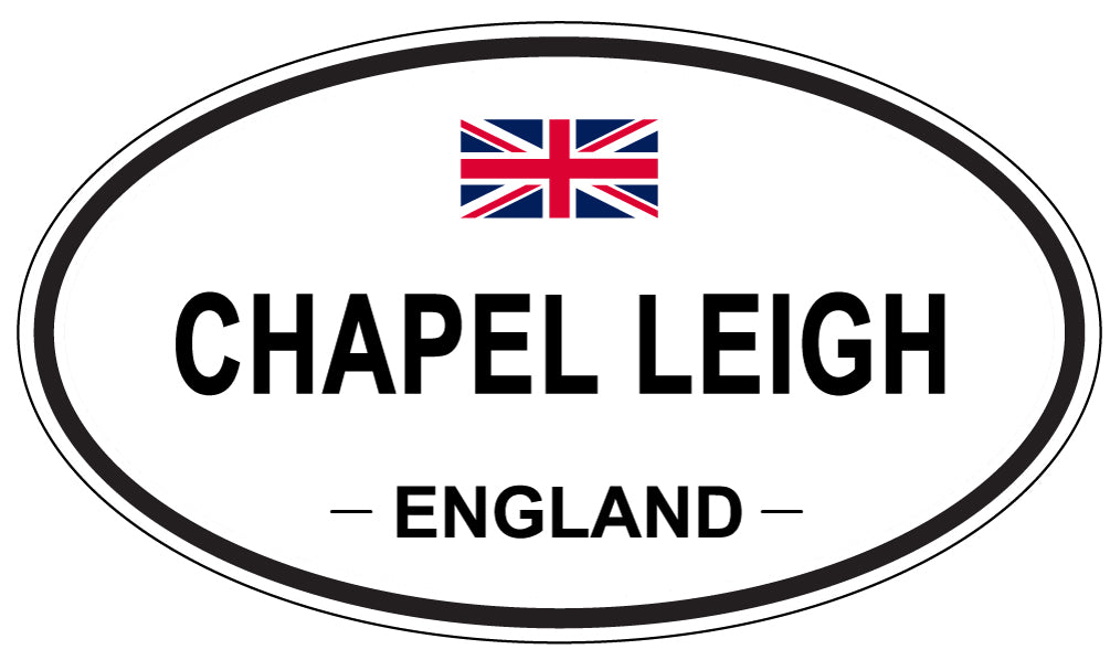 CHAPEL LEIGH, ENGLAND - Oval Sticker