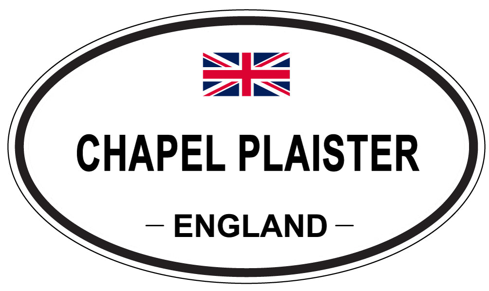 CHAPEL PLAISTER, ENGLAND - Oval Sticker