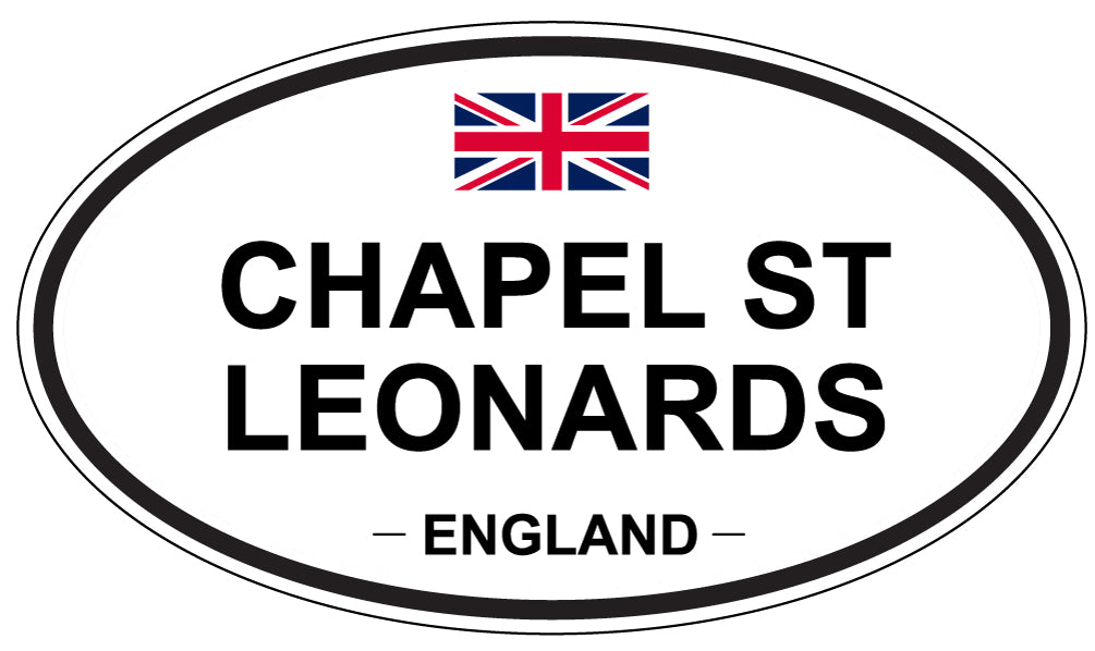 CHAPEL ST LEONARDS, ENGLAND - Oval Sticker