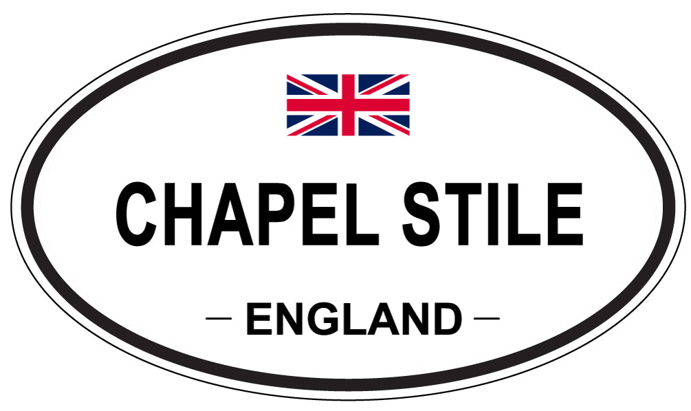 CHAPEL STILE, ENGLAND - Oval Sticker