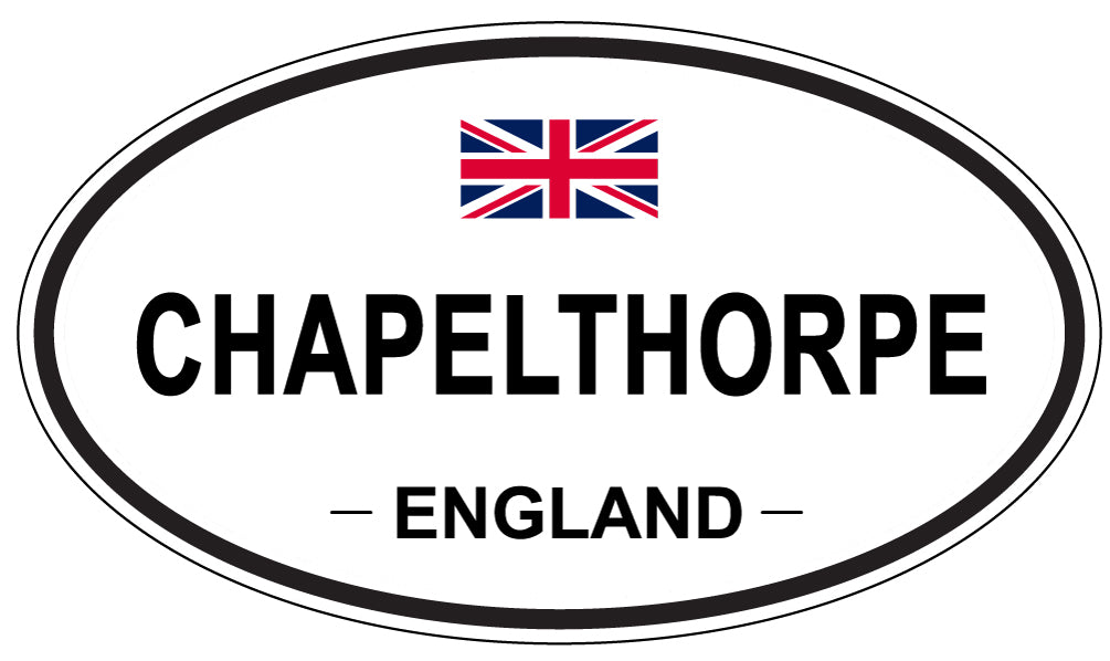 CHAPELTHORPE, ENGLAND - Oval Sticker