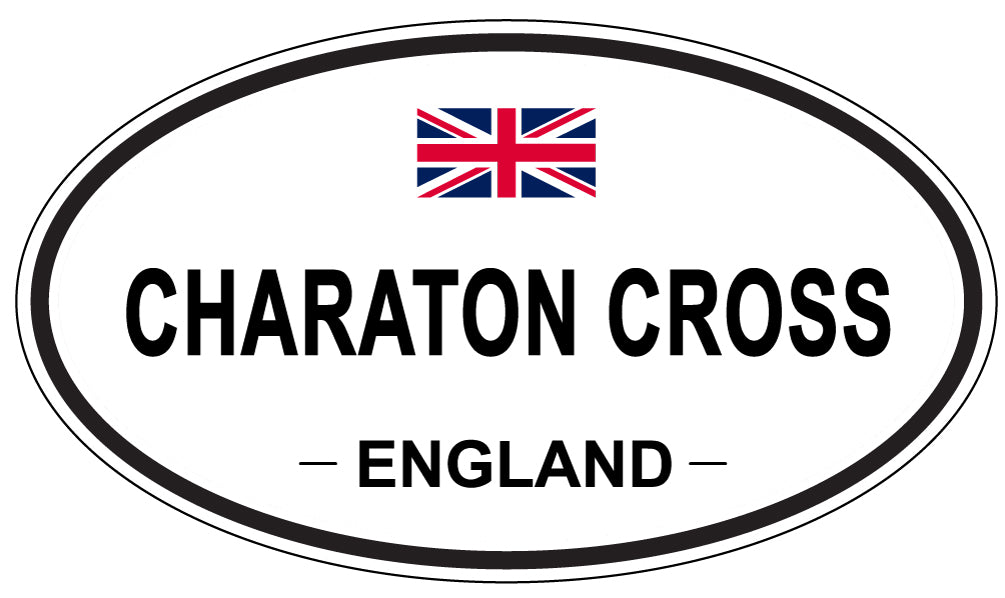 CHARATON CROSS, ENGLAND - Oval Sticker