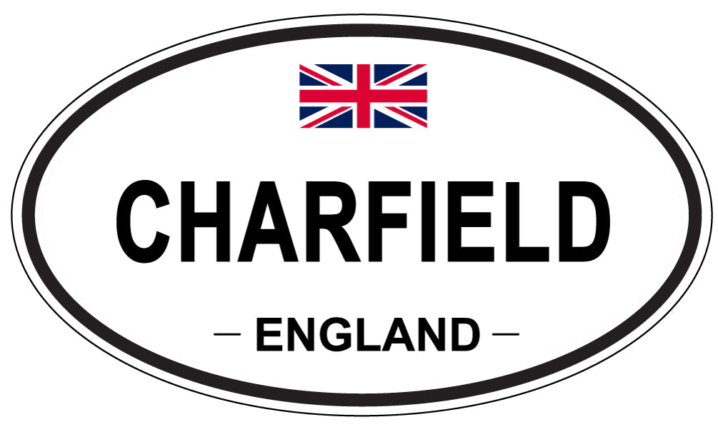 CHARFIELD, ENGLAND - Oval Sticker