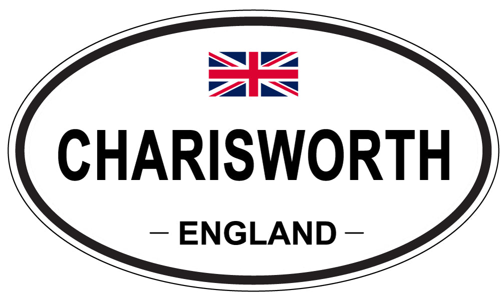 CHARISWORTH, ENGLAND - Oval Sticker