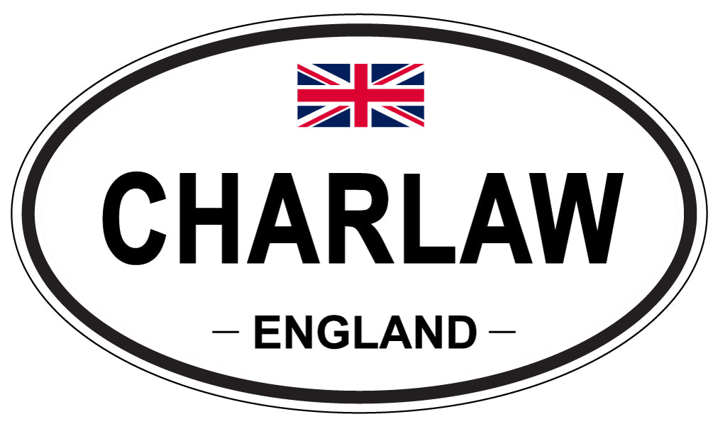 CHARLAW, ENGLAND - Oval Sticker