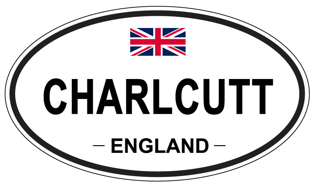 CHARLCUTT, ENGLAND - Oval Sticker