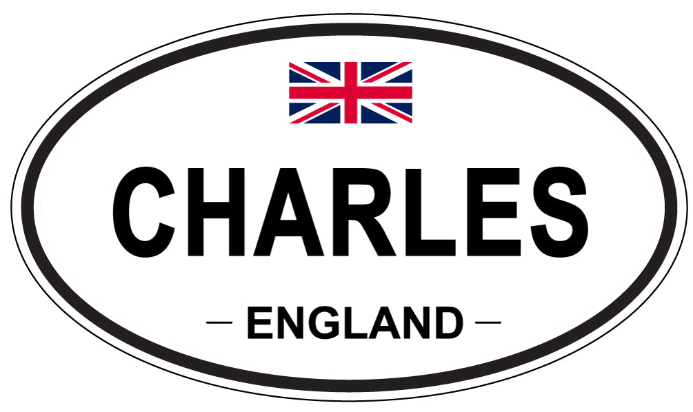 CHARLES, ENGLAND - Oval Sticker
