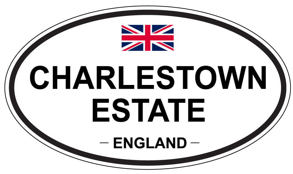 CHARLESTOWN ESTATE, ENGLAND - Oval Sticker