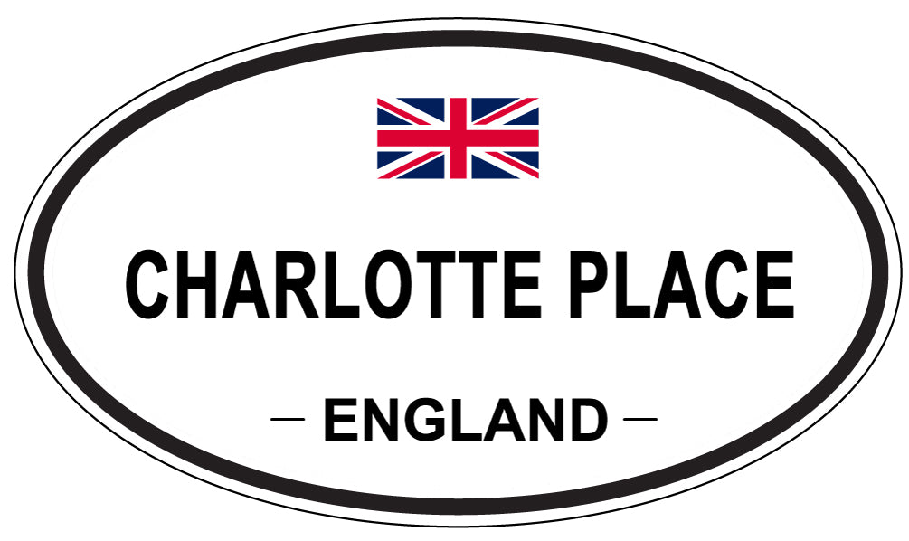 CHARLOTTE PLACE, ENGLAND - Oval Sticker