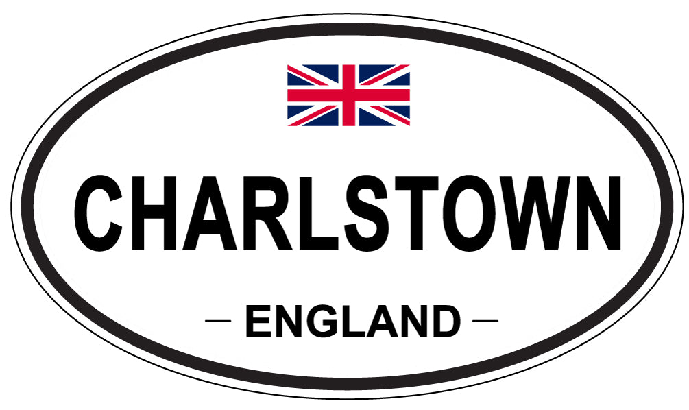 CHARLSTOWN, ENGLAND - Oval Sticker