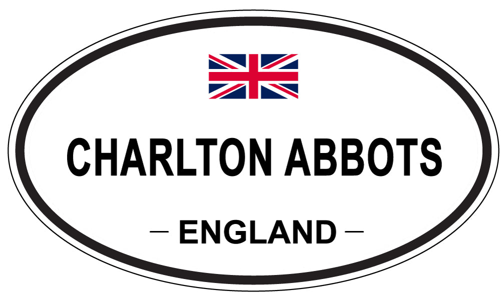 CHARLTON ABBOTS, ENGLAND - Oval Sticker