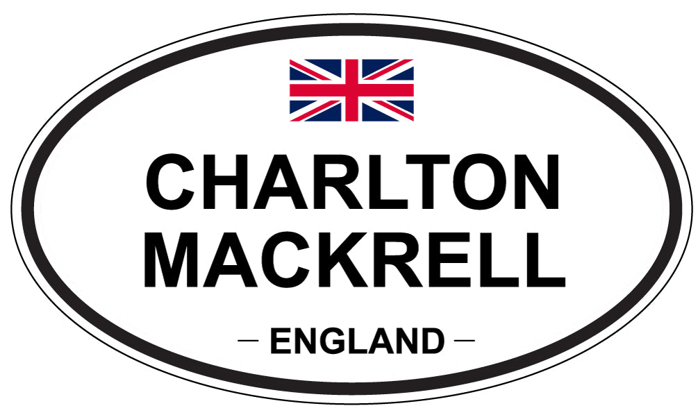 CHARLTON MACKRELL, ENGLAND - Oval Sticker