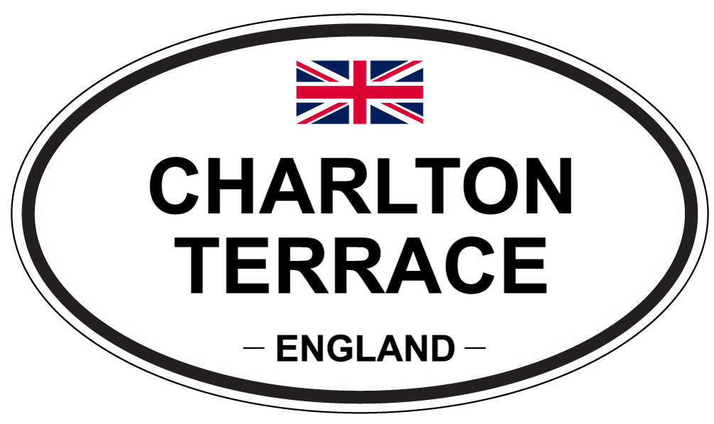 CHARLTON TERRACE, ENGLAND - Oval Sticker