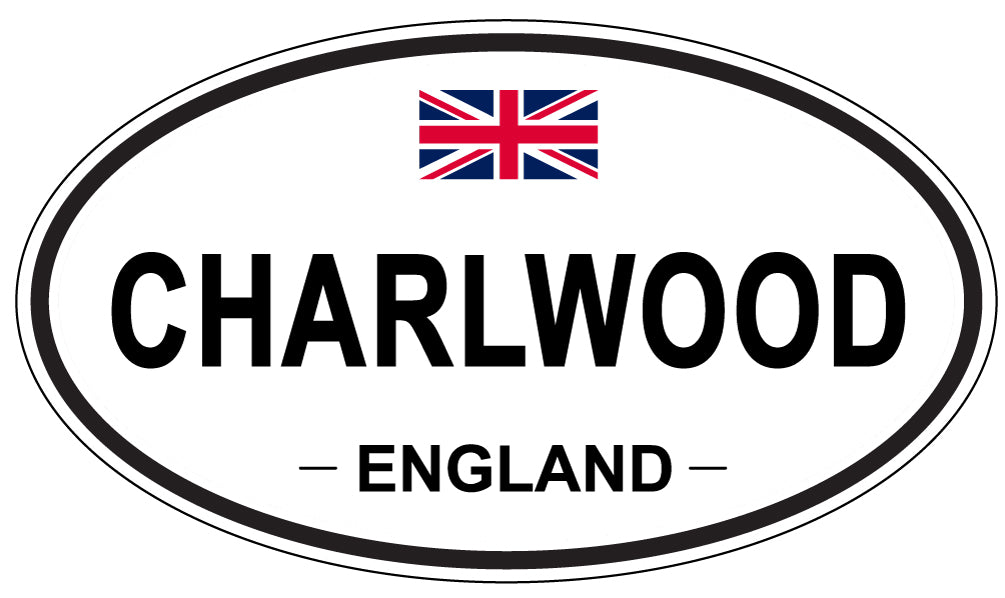 CHARLWOOD, ENGLAND - Oval Sticker