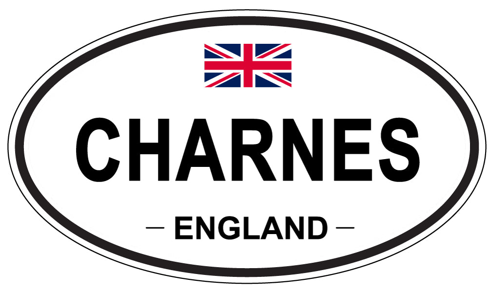 CHARNES, ENGLAND - Oval Sticker