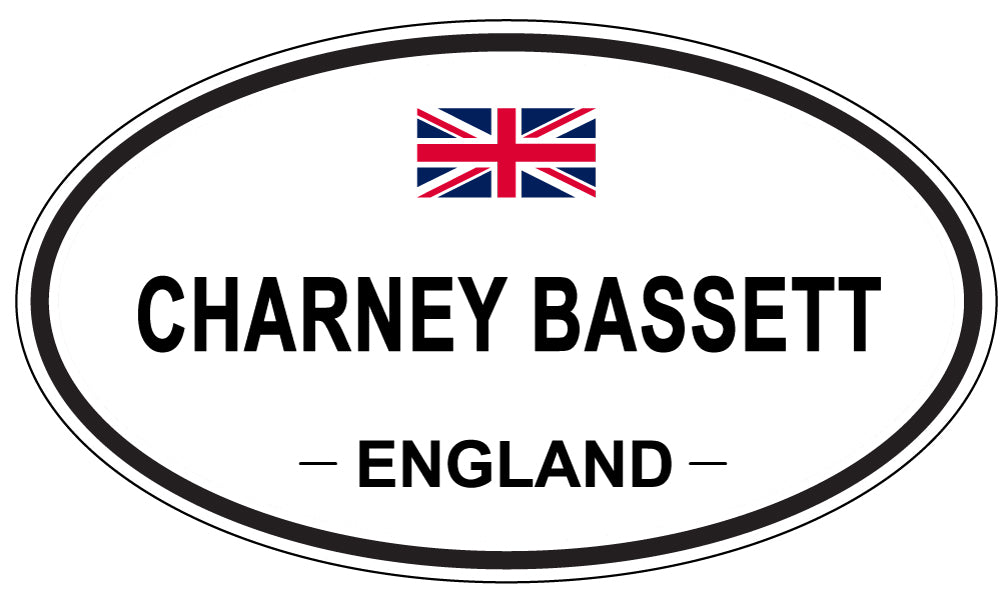 CHARNEY BASSETT, ENGLAND - Oval Sticker