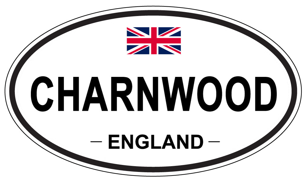 CHARNWOOD, ENGLAND - Oval Sticker