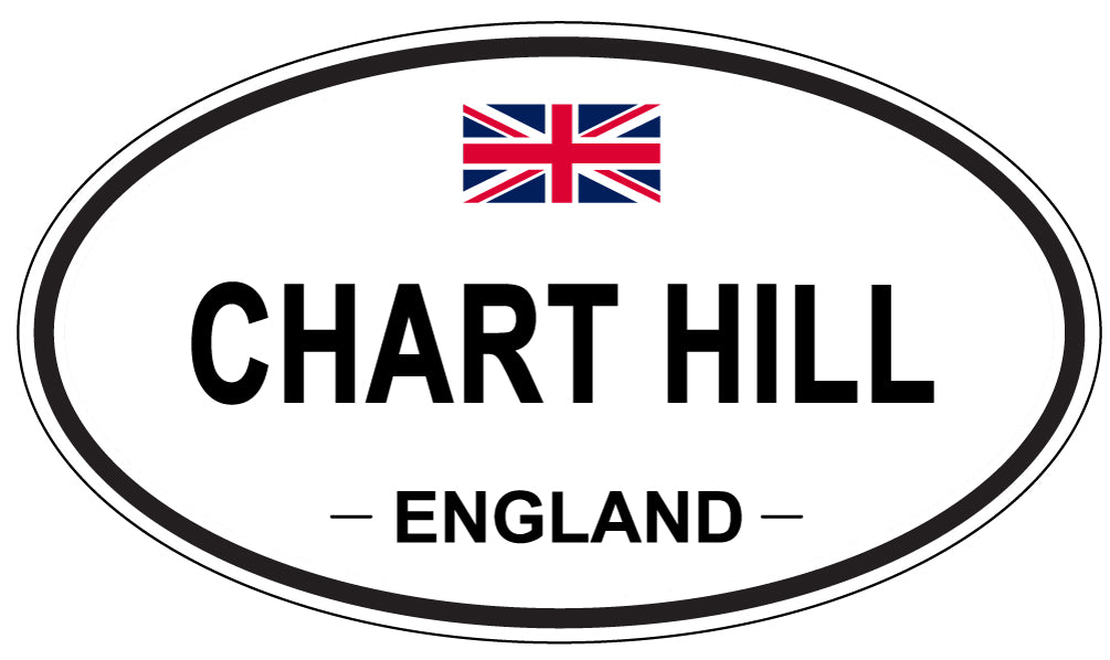 CHART HILL, ENGLAND - Oval Sticker