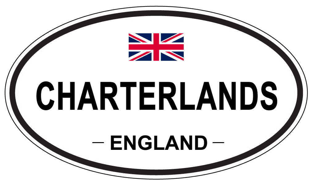 CHARTERLANDS, ENGLAND - Oval Sticker