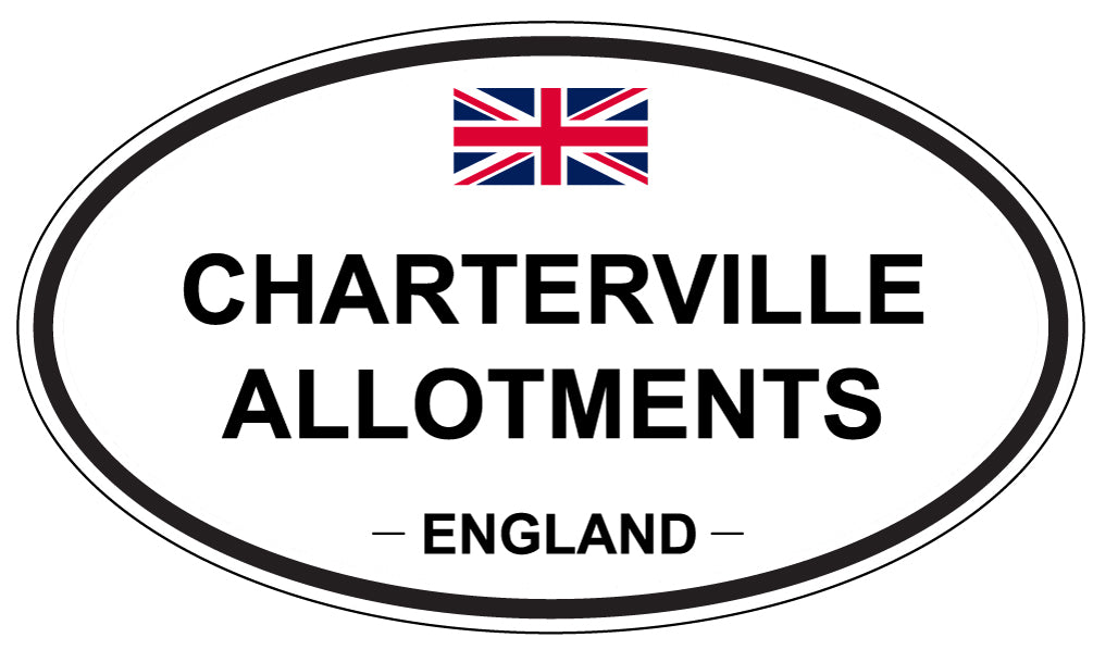CHARTERVILLE ALLOTMENTS, ENGLAND - Oval Sticker