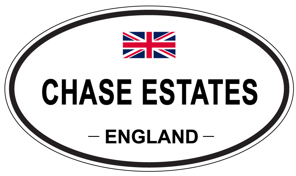 CHASE ESTATES, ENGLAND - Oval Sticker