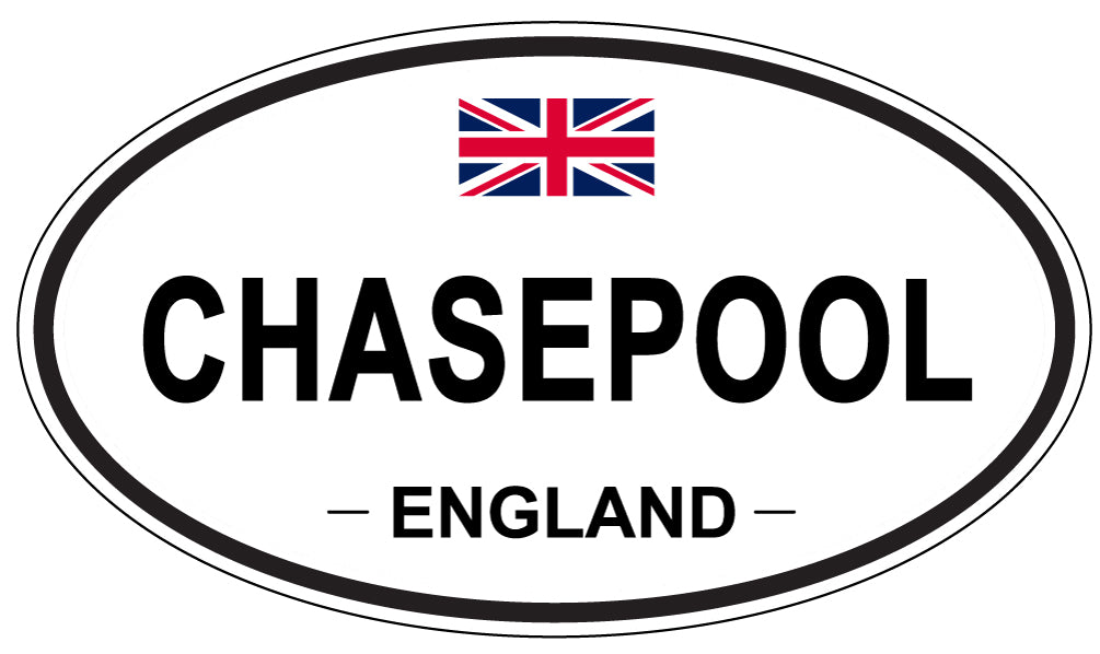 CHASEPOOL, ENGLAND - Oval Sticker