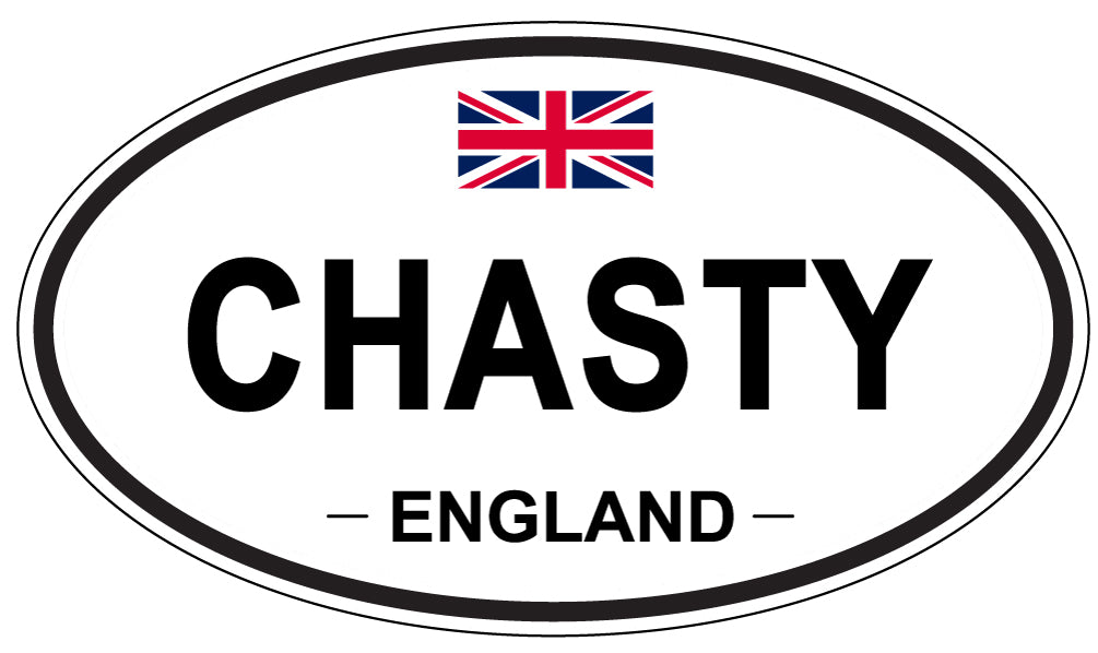 CHASTY, ENGLAND - Oval Sticker