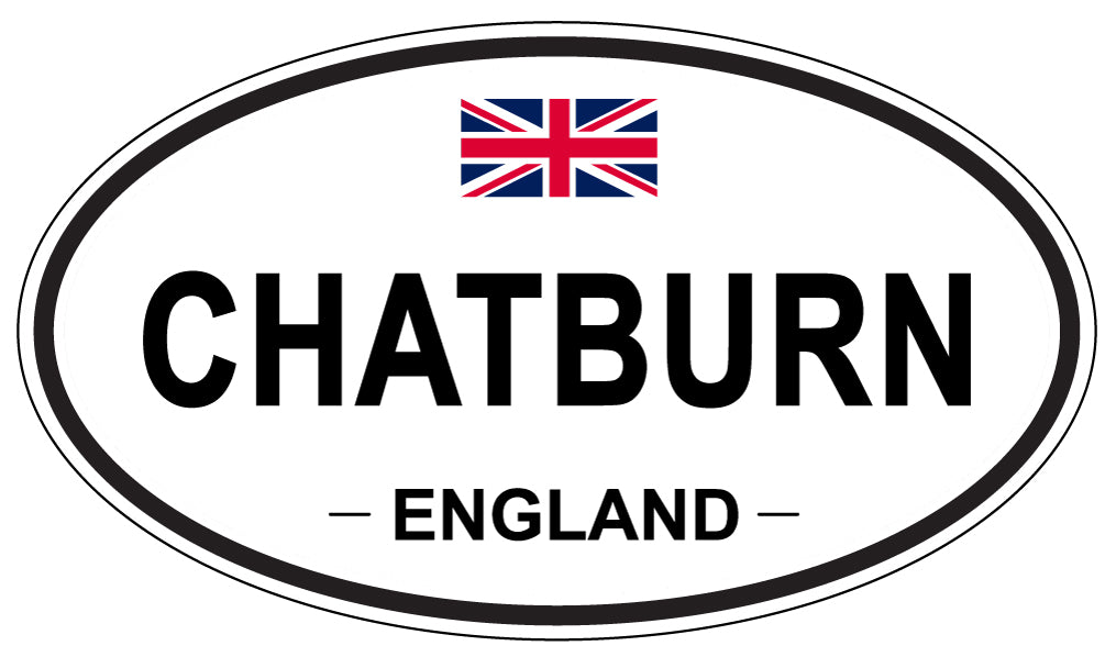 CHATBURN, ENGLAND - Oval Sticker