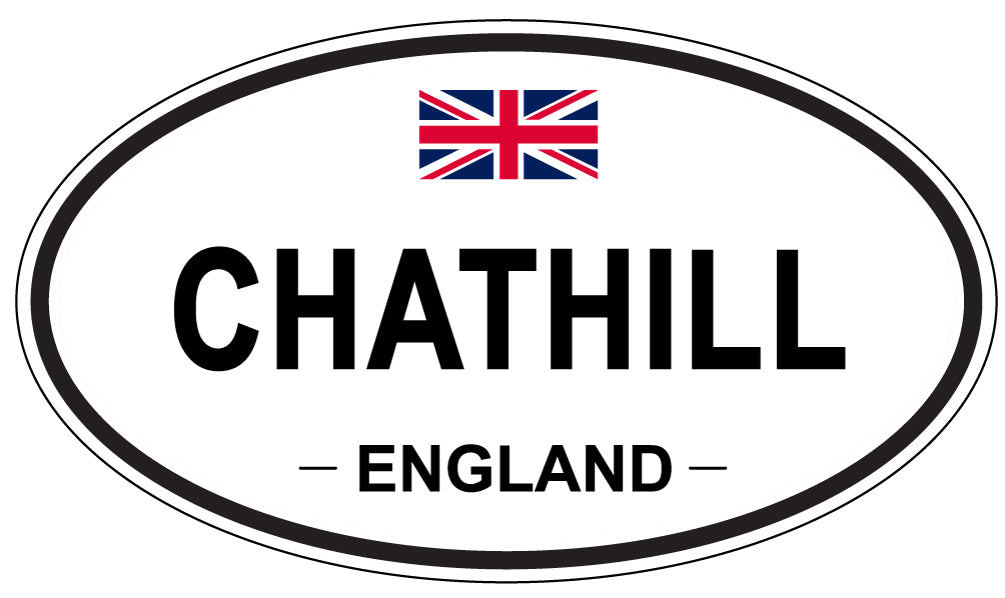 CHATHILL, ENGLAND - Oval Sticker
