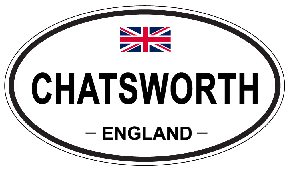 CHATSWORTH, ENGLAND - Oval Sticker