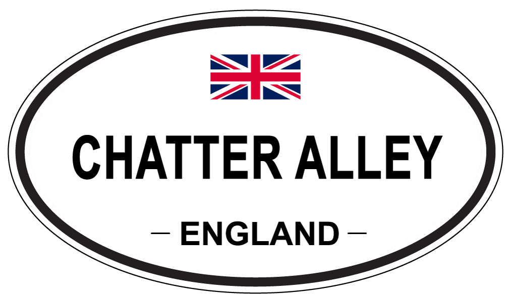 CHATTER ALLEY, ENGLAND - Oval Sticker