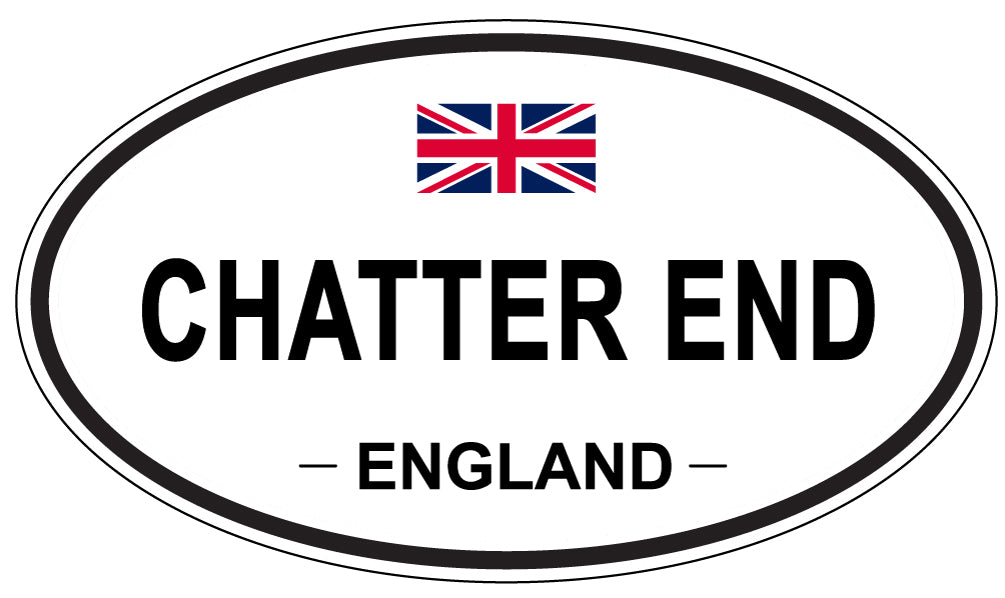CHATTER END, ENGLAND - Oval Sticker