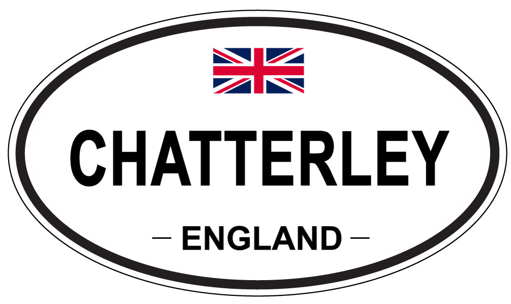 CHATTERLEY, ENGLAND - Oval Sticker
