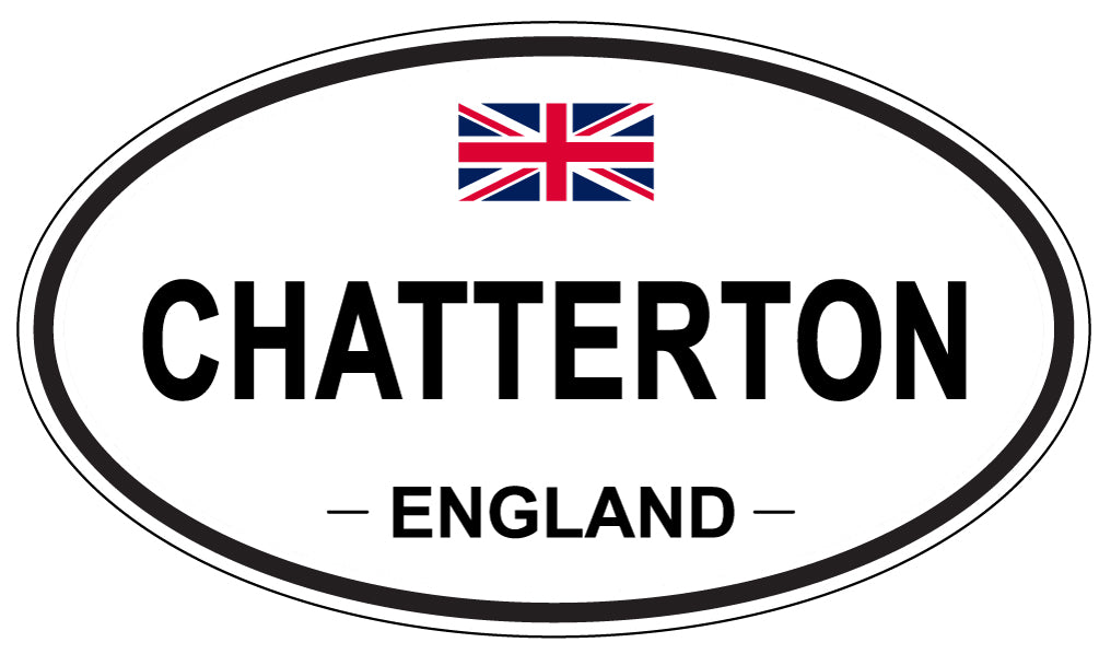 CHATTERTON, ENGLAND - Oval Sticker